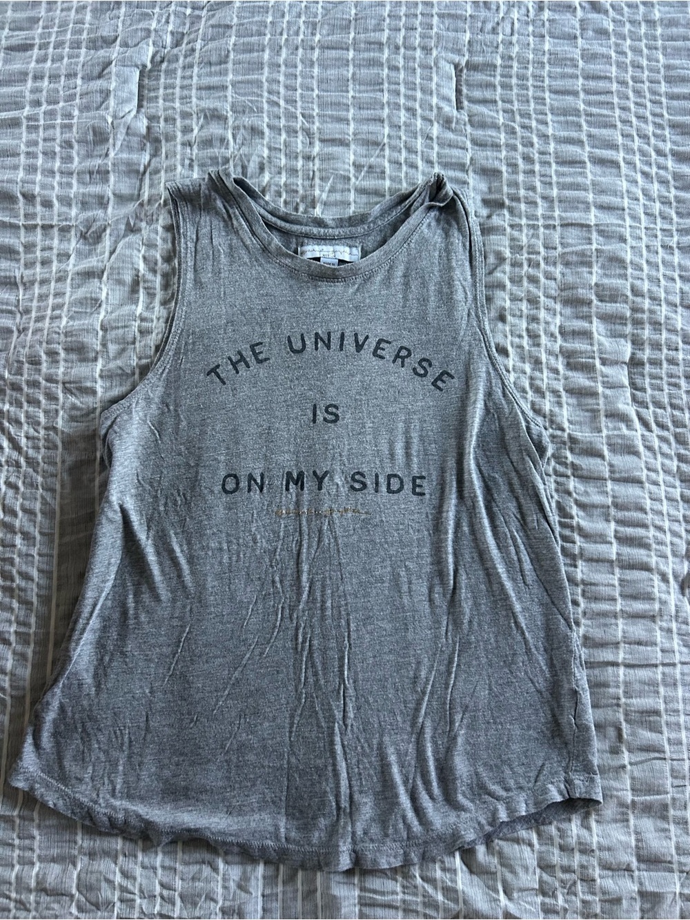 Gray spiritual gangsta tank Top - The Universe Is On My Side